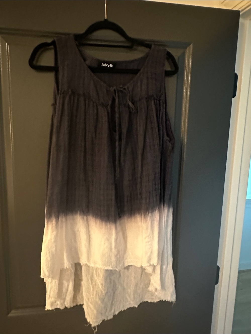 fab'rik Navy to White Ombre Sleeveless Tunic